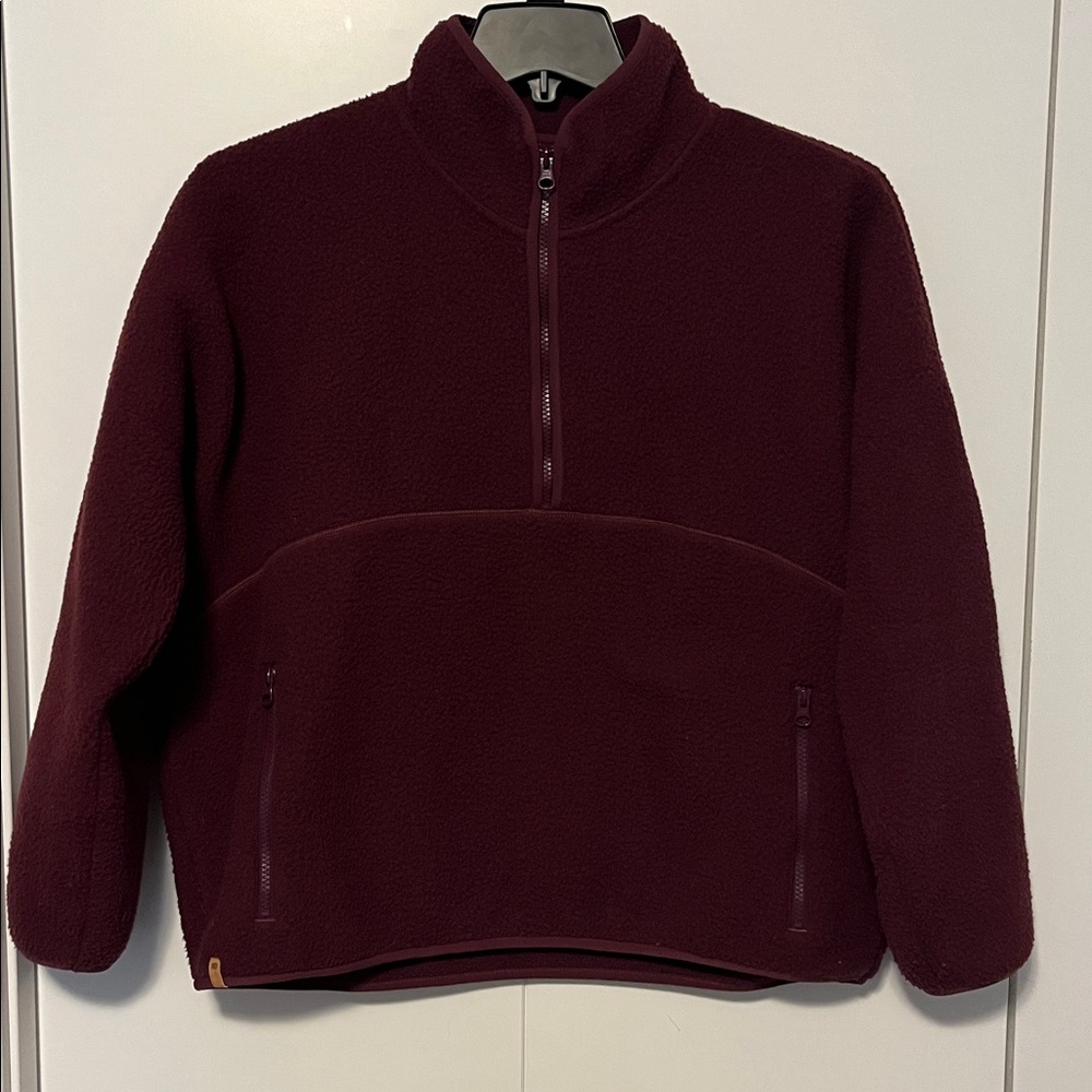 tentree Burgundy Half-Zip Sweatshirt